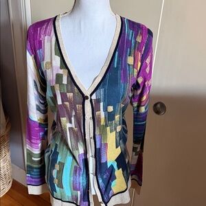 Venini Multicolor Abstract Women's Cardigan